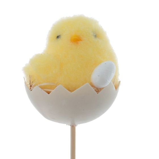 Изделие декоративное (вставка) &quot;Цыпленок&quot; (5*6) (блок 12 шт), L5 W5 H26 см, 3в.