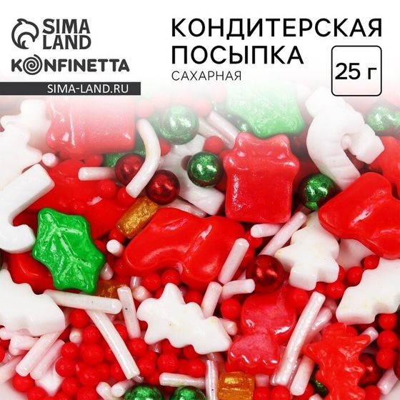 Кондитерская посыпка новогодняя для торта, 25 г.