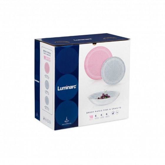 Набор столовый 18 предметов BRUSHMANIA PINK &amp; GRANIT