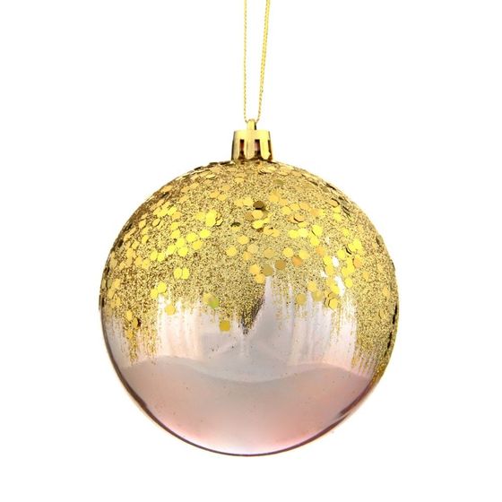 Набор из 12шт Украшение новогоднее Шар &quot;Золотое напыление&quot;, D9 см, L44 W33 H11 см