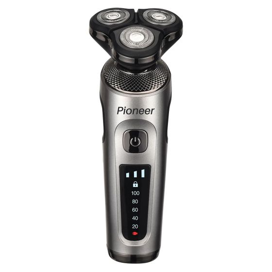 Бритва роторная Pioneer BS007 аккум. серебристый