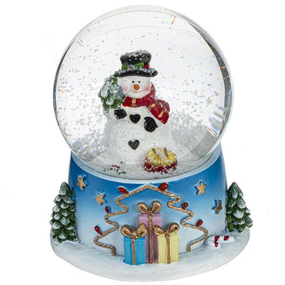 Фигурка декор в стекл шаре &quot;Дед Мороз/Снеговик&quot;, D 7 см, L8,5 W8 H9 см, 2в.