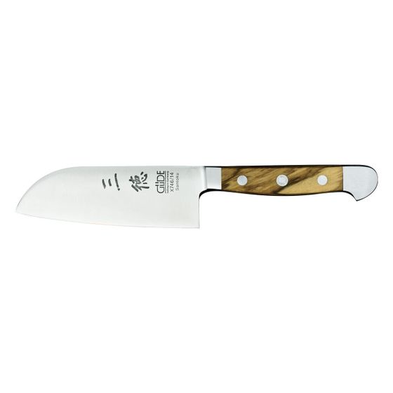 Santoku X746/14 glatt Klingenlänge 14 cm Alpha Olive Serie