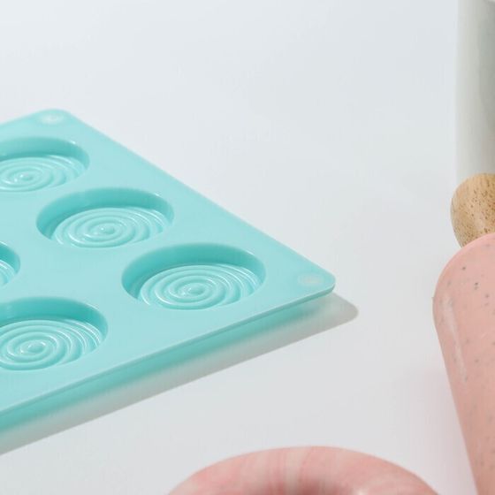 !09 Форма силиконовая для выпечки «Конфи», 15 ячеек, 29×17×1 см, цвет МИКС