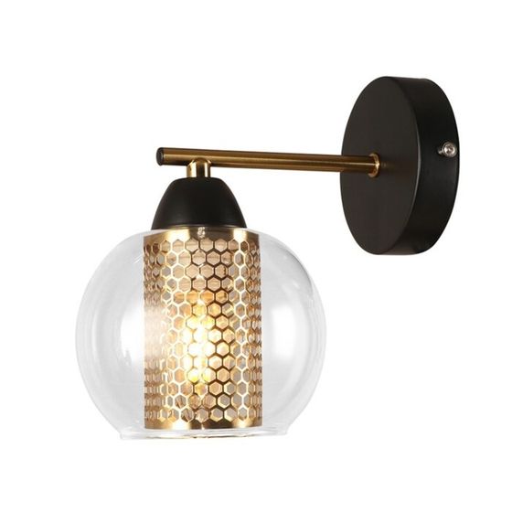 Бра Arte Lamp Manchester A7045AP-1BK, E14, 40 Вт, 14х20х20 см, чёрный, медный