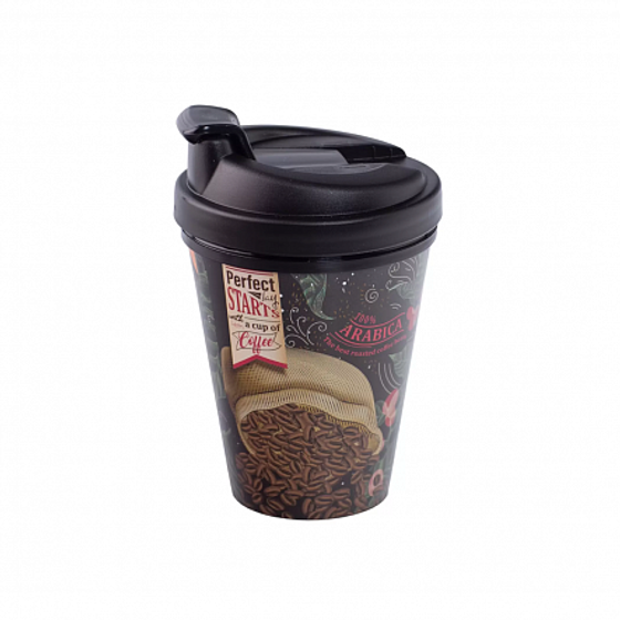 Термостакан MOTTO 400мл микс цветов