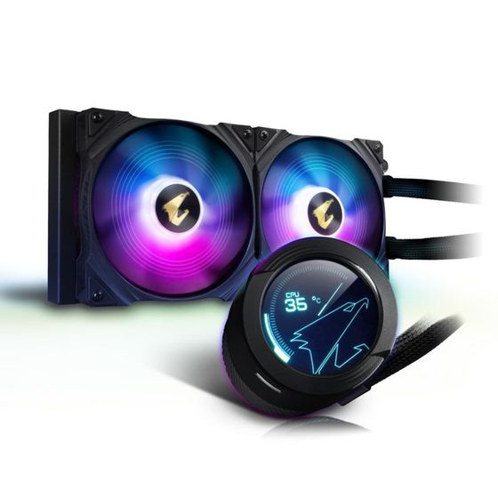 Система водяного охлаждения Gigabyte AORUS WATERFORCE X 280 , 2 x 140mm ARGB Fan, RTL
