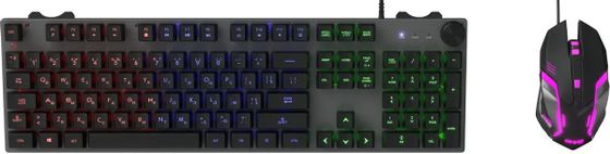 Клавиатура+мышь Oklick 500GMK проводной LED черный (1546797)