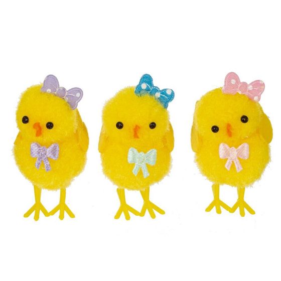 Набор из 3-х фигурок декоративных &quot;Цыпленок&quot; (2*2,5*4,5), L9 W4 H6 см