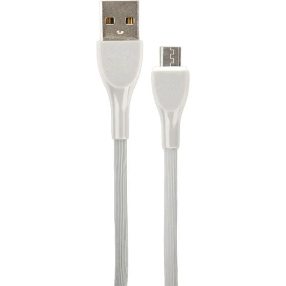 Кабель Perfeo USB A(m) - microUSB(m) ULTRA SOFT силикон 1м серый (U4021)