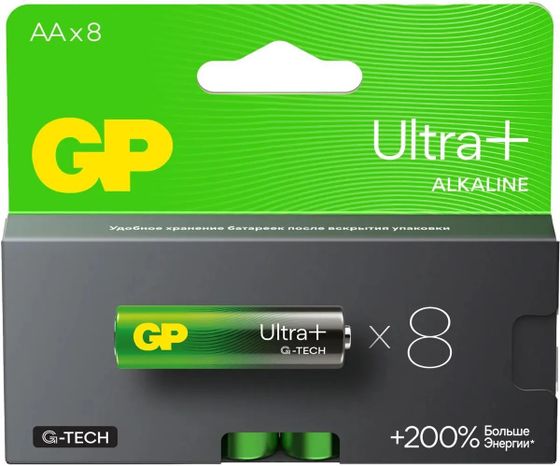 Батарея GP Ultra Plus Alkaline 15AUPA21-2CRB8 AA (8шт) блистер