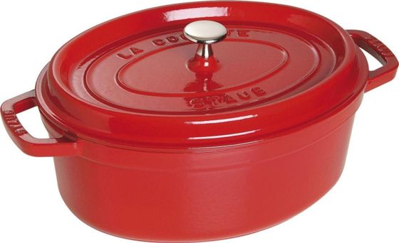 STAUB Garnek żeliwny owalny 4.2l czerwony