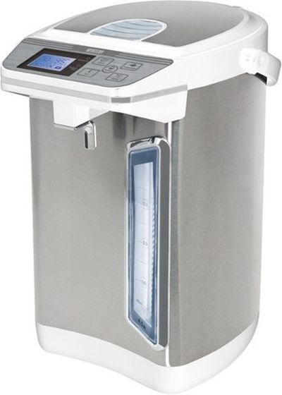 Термопот Mystery MTP-2442 4,5л 700Вт серебристый/белый