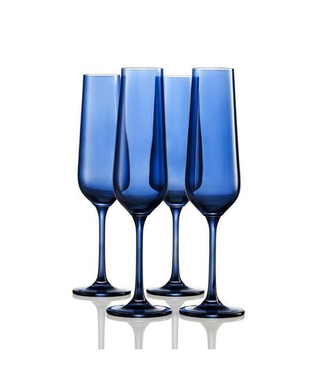 Sheer Champagne Flutes, Set of 4