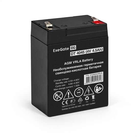 Батарея для ИБП ExeGate DT 4045 4В 4.5Ач (EX282943RUS)