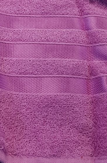 !09 Полотенце для лица &quot;Полосы&quot; 50*80 см., 360 гр/м2., цвет сиреневый, Casa, Бразилия