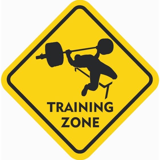 Знак декоративный (постер) &quot;Training zone&quot; 32х32 см, пластик