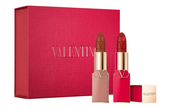 Valentino New Year Limited Edition Nude Lipstick Set Bare Tube 77A + Red Tube 111A