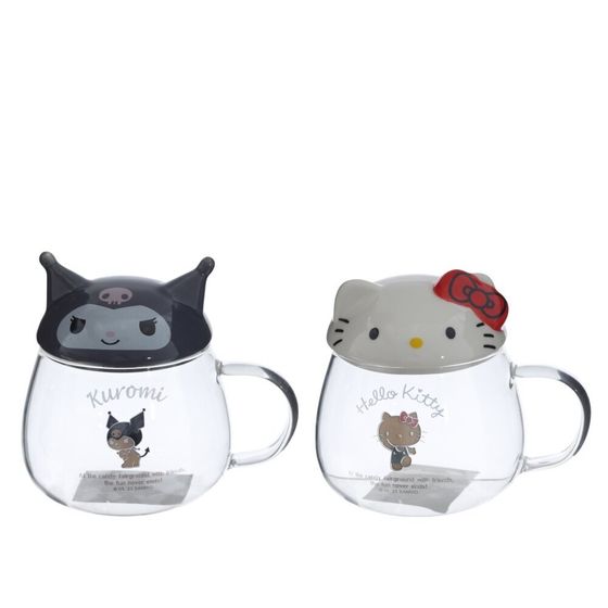 Кружка с крышкой, L7,5 W7,5 H11 см, дизайн микс