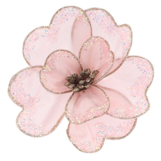 Цветок искусственный &quot;Магнолия&quot; (на клипсе), L18 W18 H11 см