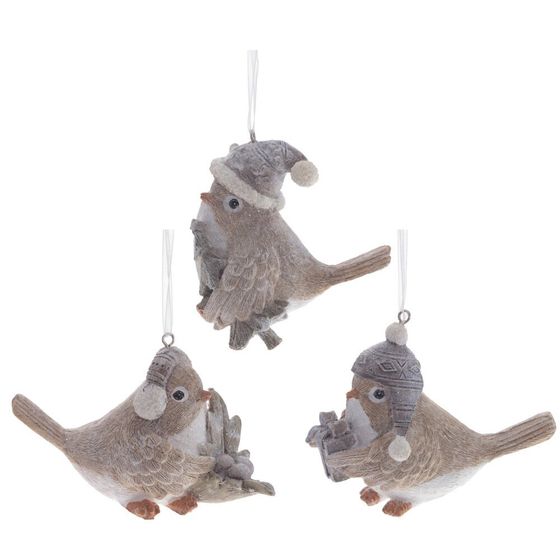 Фигурка декоративная "Птичка", L7 W8 H8 см, 3в.