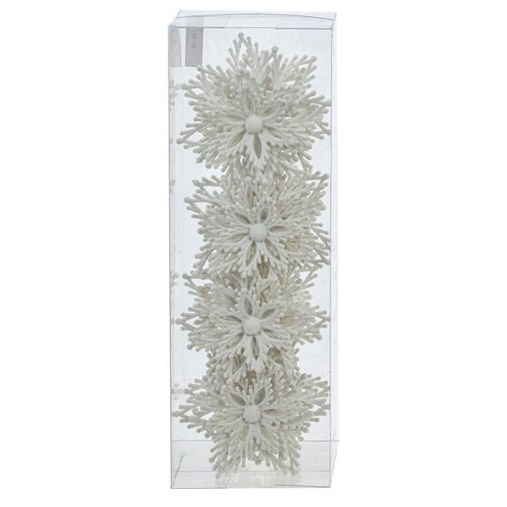 Набор из 8шт Украшение новогоднее &quot;Снежинка&quot;, L28 W6 H9,5 см