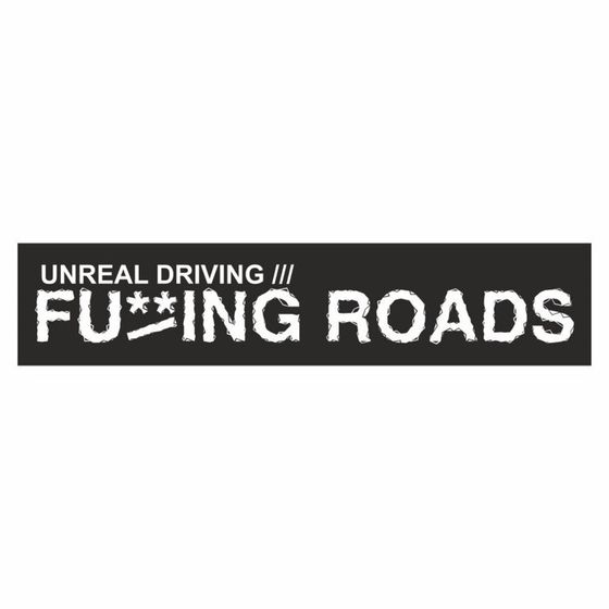 Полоса на лобовое стекло &quot;FA/ING ROADS&quot;, черная, 1600 х 170 мм