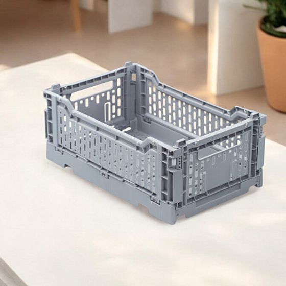 Корзина для хранения складная CASSA S серая 4л