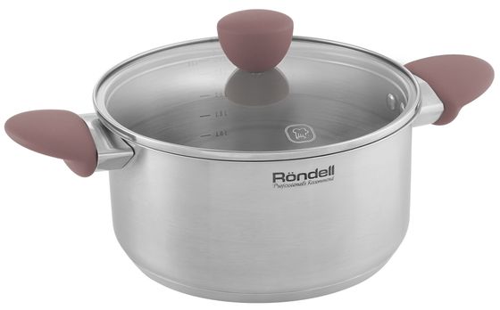 Кастрюля Rondell Bueno RDS-1587 2,8л стек.кр серебристый