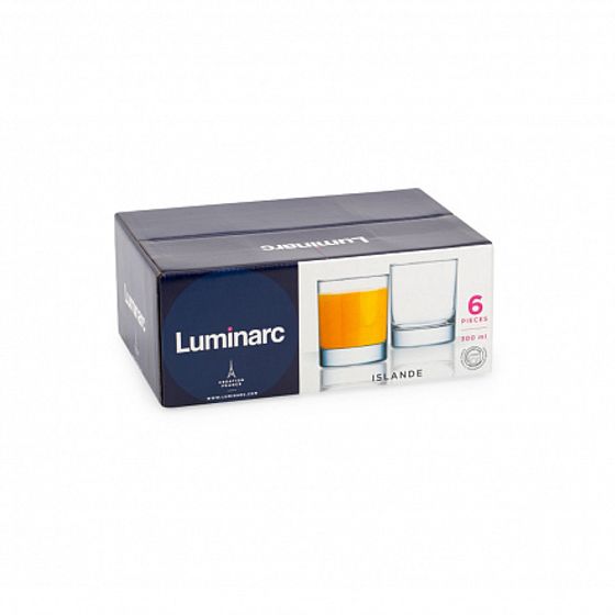 Набор стаканов ИСЛАНДИЯ 6шт 300мл низкие