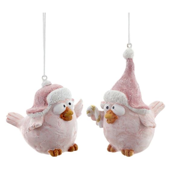 Фигурка декоративная подвесная  "Птичка",   L6 W7 H6 см, 2в.