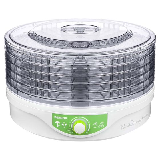 Сушилка для овощей и фруктов Senco SFD 2105WH 240Вт 5под. белый/зеленый