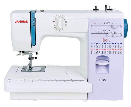 Швейная машина Janome 423S белый/фиолетовый