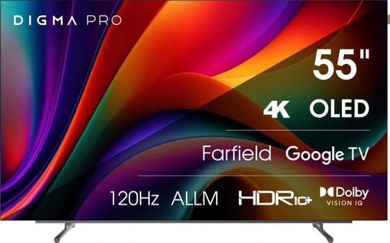 Телевизор OLED 55&quot; Digma Pro 55M черный 4K SmartTV GoogleTV Frameless безрамочный