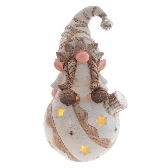 Фигурка декоративная &quot;Гном&quot; с подсветкой (LR44х2), L10 W9 H18 см, 2в.