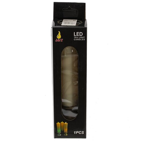 Изделие декоративное &quot;Свеча&quot;, с подсветкой, L7 W7 H24 см, 2в.