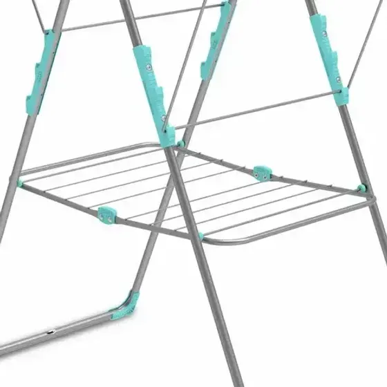 !09 Сушилка для белья напольная Nika СБ8П/С, складная, сушильное полотно 21 м, серебро