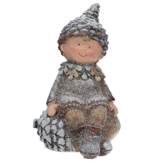 Фигурка декоративная &quot;Мальчик/ Девочка, L10,5 W10 H18 см, 2в.