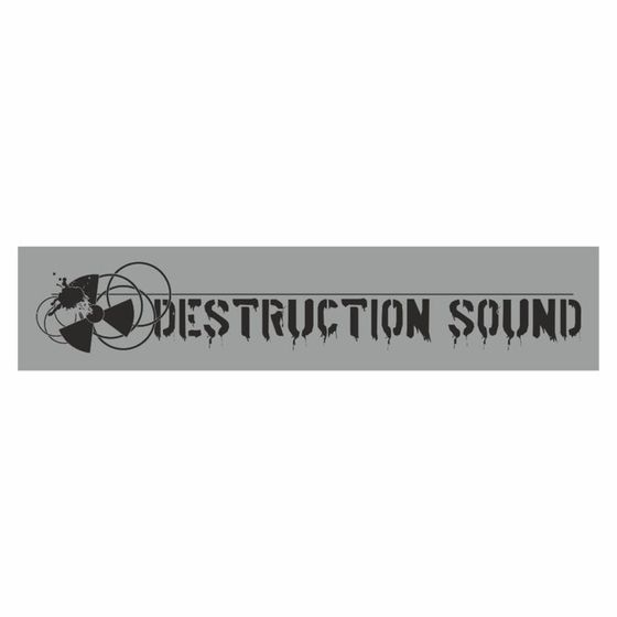 Полоса на лобовое стекло &quot;DESTRUCTION SOUND&quot;, серебро, 1600 х 170 мм