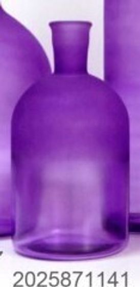 !09 МАТОВАЯ БУТЫЛОЧНАЯ ВАЗА СРЕДНЯЯ ЛИЛОВАЯ