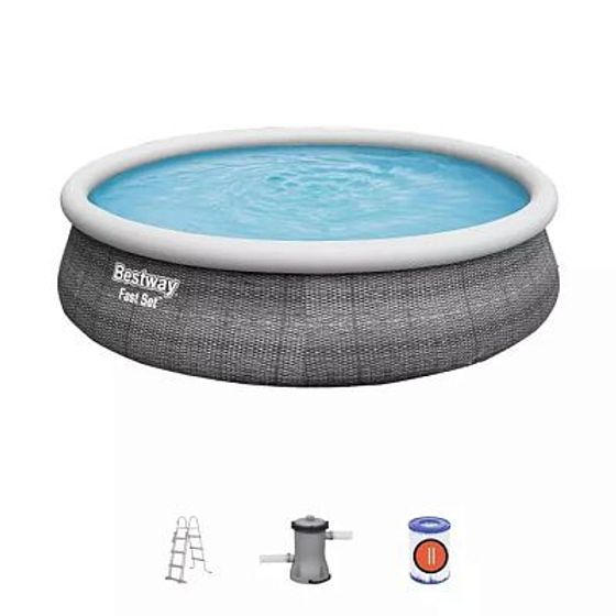 Бассейн Bestway 57372 надувной Fast Set 457х107см 12362 л