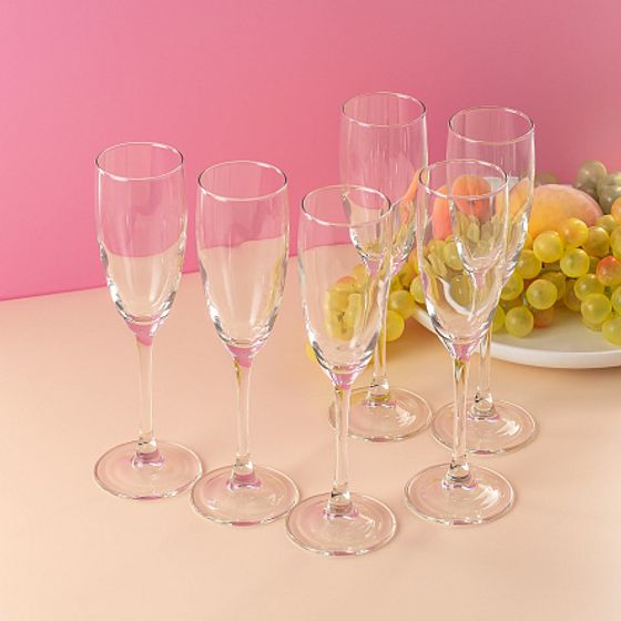 Набор фужеров (бокалов) для шампанского СИГНАТЮР (ЭТАЛОН) 6шт 170мл