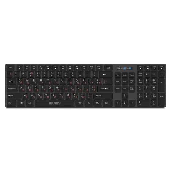 Клавиатура Sven KB-E5300W беспров. черный (SV-021139)