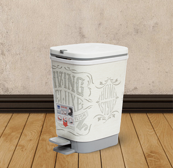 Контейнер для мусора с педалью LAUNDRY 10л