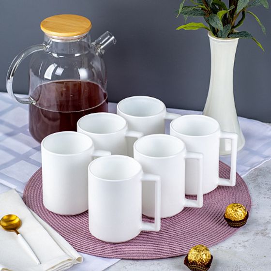 Набор кружек A LA BONNE белая 6шт 380мл