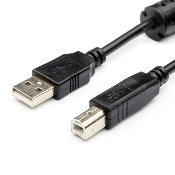 Кабель Atcom USB2.0 Am &amp;lt;-&amp;gt; Bm 1.5м черный (AT5474)