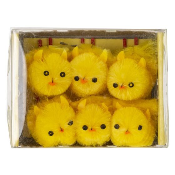 Набор из 6-ти фигурок декоративных &quot;Цыпленок&quot; (1,5*2*3), L6 W4,5 H3,5 см