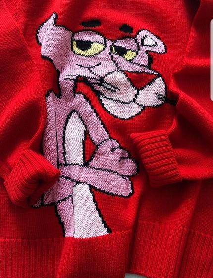 !09 Свитшот женский с принтом &quot;Розовая пантера&quot; размер S