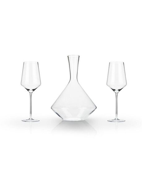 Raye Bordeaux Wine Glasses &amp; Decanter, Set of 3