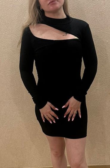 !09 Платье вечернее мини (лапша) размер 42 цвет черный